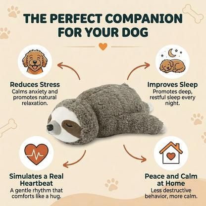 Sloth Heartbeat Plush — for Anxious & Lonely Pets